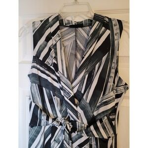 Nina Leonard Sleeveless Color Block Maxi Dress Womens Size‎ Small